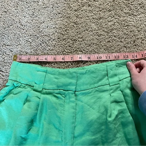 Reiss Gracey Tailored Pleated Linen Blend Shorts Green Size 4 - Picture 13 of 13